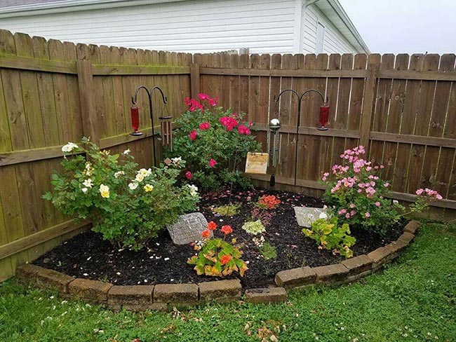 Memorial Garden in Corner of Backyard