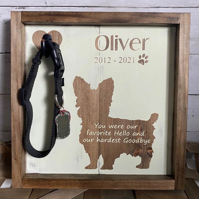 Pet Collar Frame Memorial