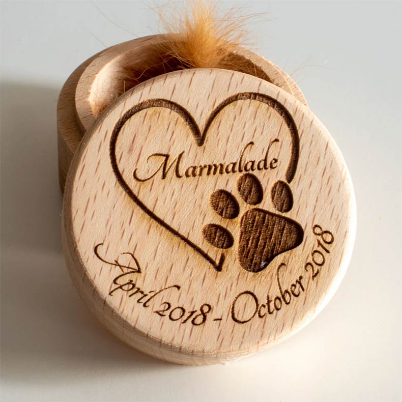 Wooden Pet Memory Box