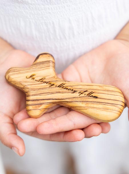 Laser Engraved Olive Cross