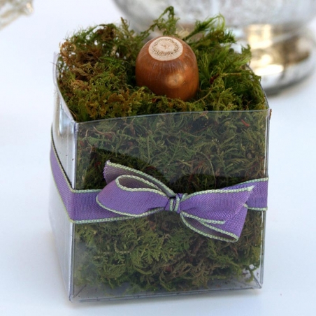 Single Front Lavendar Bow - No Lid