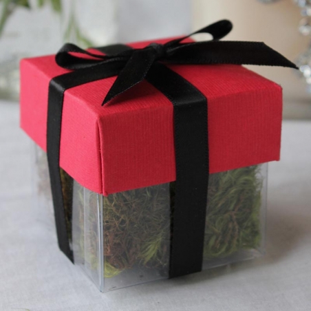 Grenadine Red Lid / Black Top Double Bow