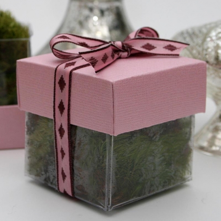 Bling Pink Lid / Pink Diamond Top Single Bow