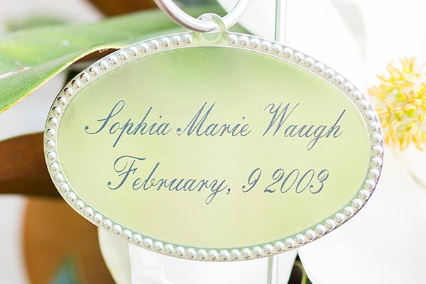 Baby Girl Engraved Tree Tag